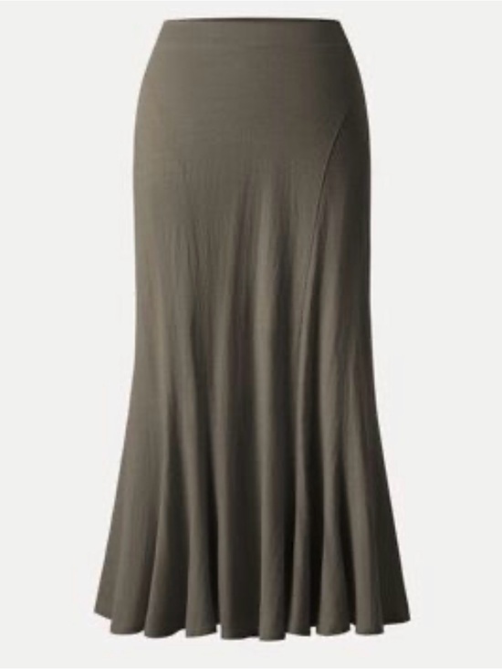 OGL Dresses & Skirts - OGL Olive Green Maxi Flared Skirt